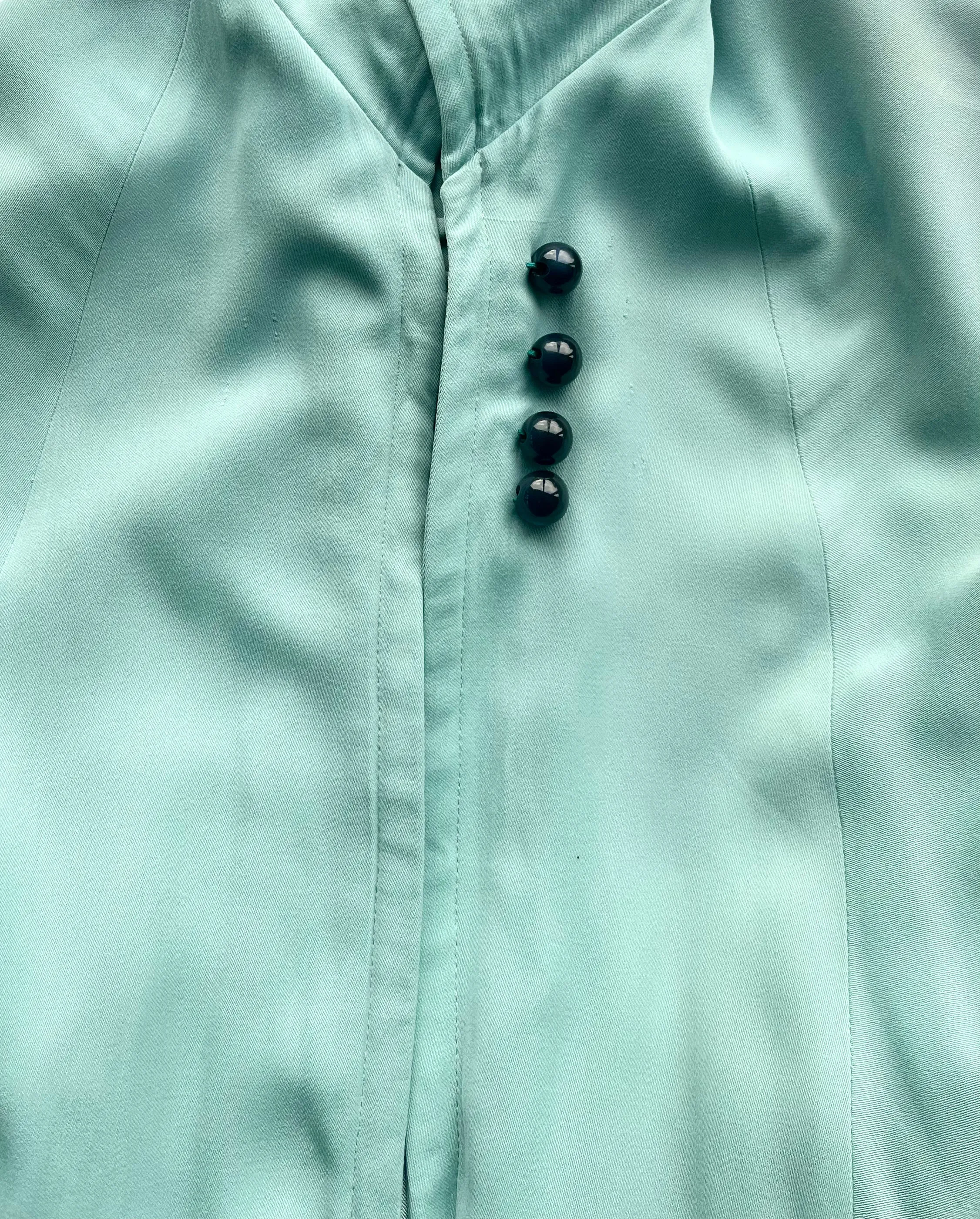 1940s Light Blue Princess Coat // Size M