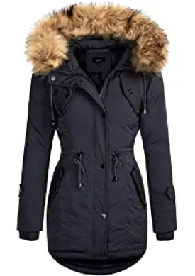 AVANZADA Womens Parka Jacket Thickened Hooded Parka Coat Down Jacket Winter Warm Overcoat