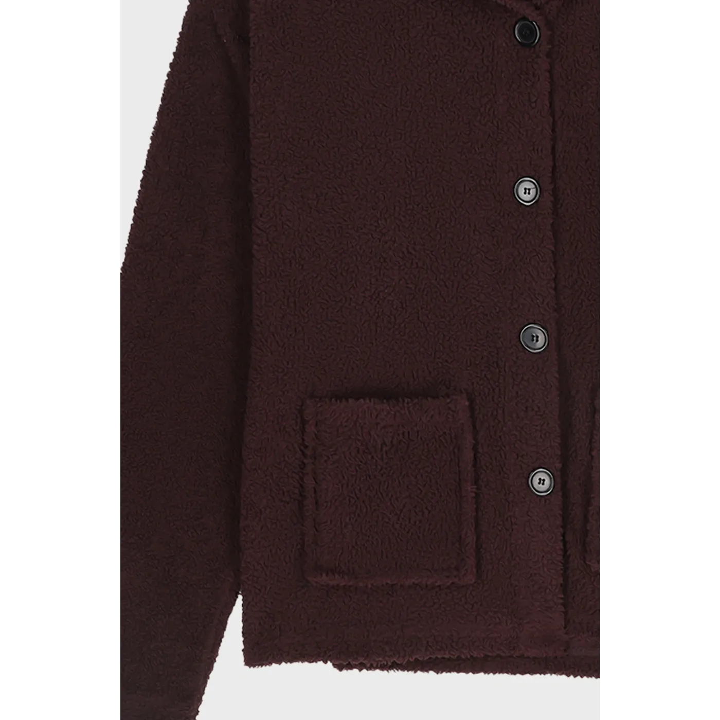 Burgundy Teddy Coat Jacket