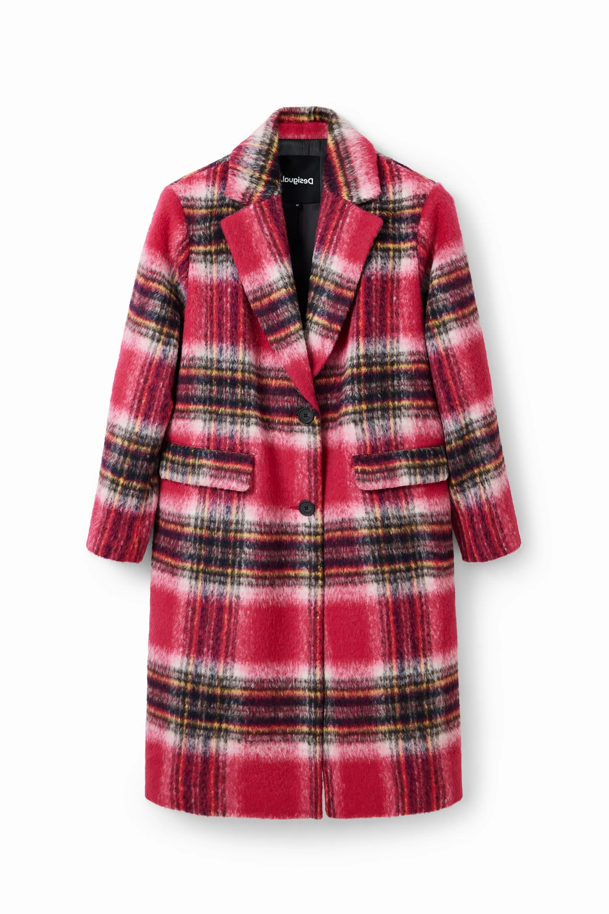 Desigual Tommy Pink Checked Oversized Coat 23WWEWAD