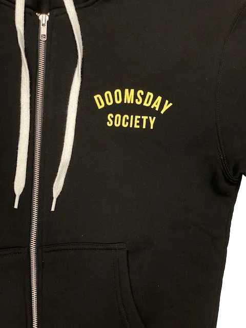 Doomsday Felpa Uomo con cerniera e cappuccio Burn Your Problems HDY0039ZBLK nero