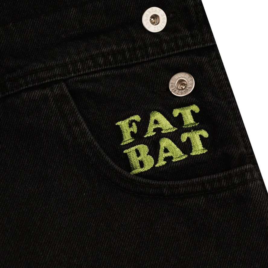 Doomsday Salopette in demin Fat Bat Overall nero