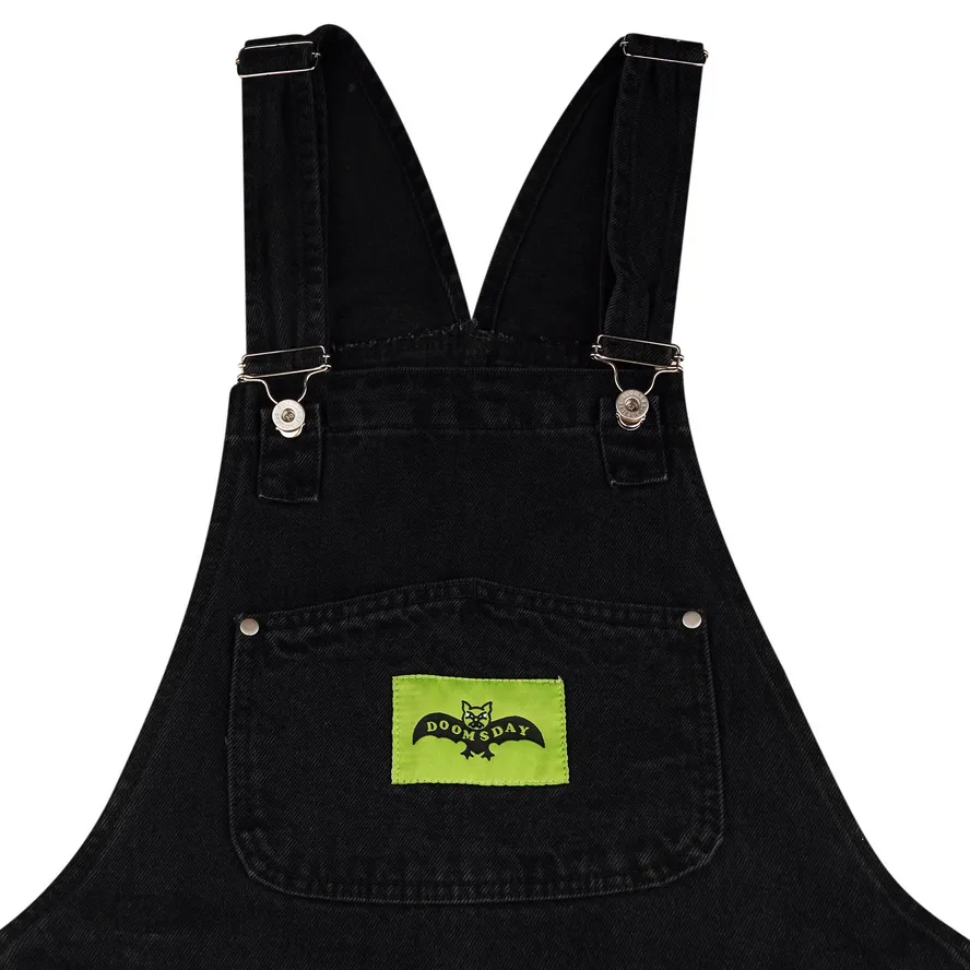 Doomsday Salopette in demin Fat Bat Overall nero