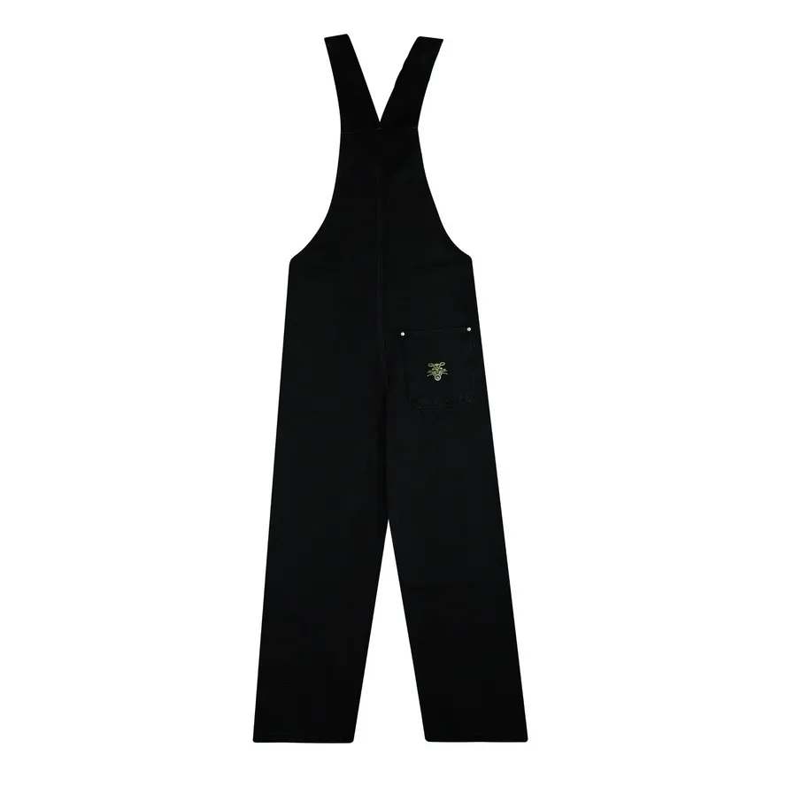 Doomsday Salopette in demin Fat Bat Overall nero