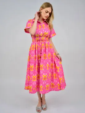 Ikatching Shirt Dress by Ivy Jane
