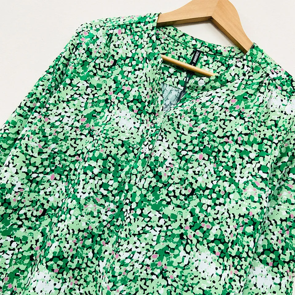 Ladies ¾ Sleeve Soft Floral Casual Top