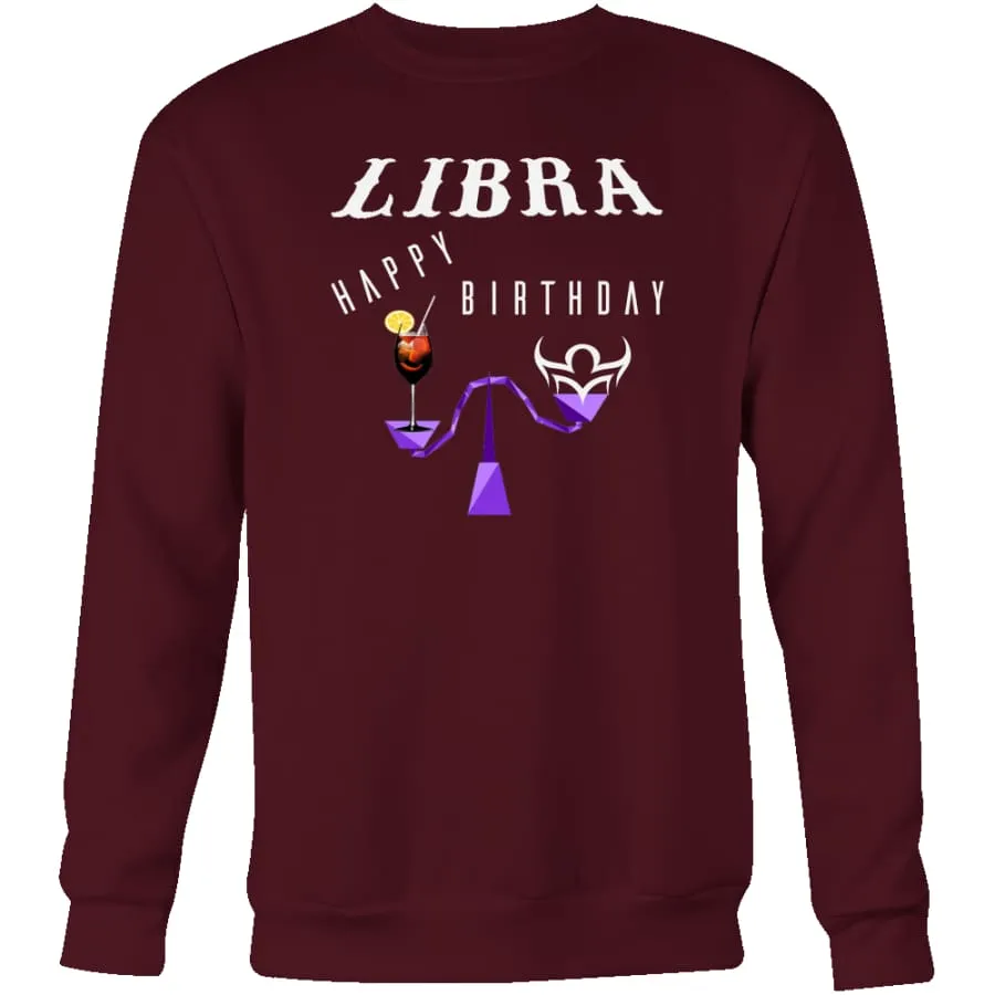 Libra Sweatshirt Mens Womens| Horoscope| Zodiac Libra Birthday Sweater Crewneck (3 colors)