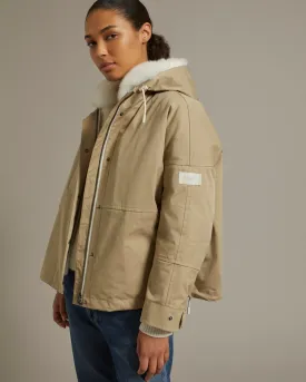 Parka Blended Cotton/Rabbit/Fox - Sable/Ivoire