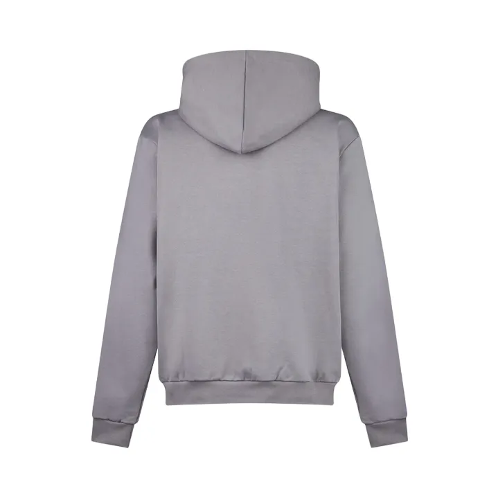 Phobia felpa da uomo con cappuccio e fulmini ricamati bianchi PH00427BLACK grigio