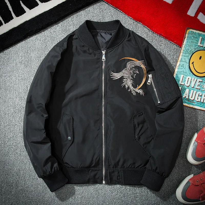"Devil" Embroidered Bomber Jacket