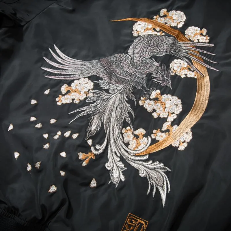 "Devil" Embroidered Bomber Jacket