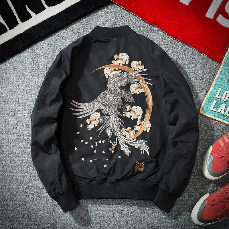 "Devil" Embroidered Bomber Jacket