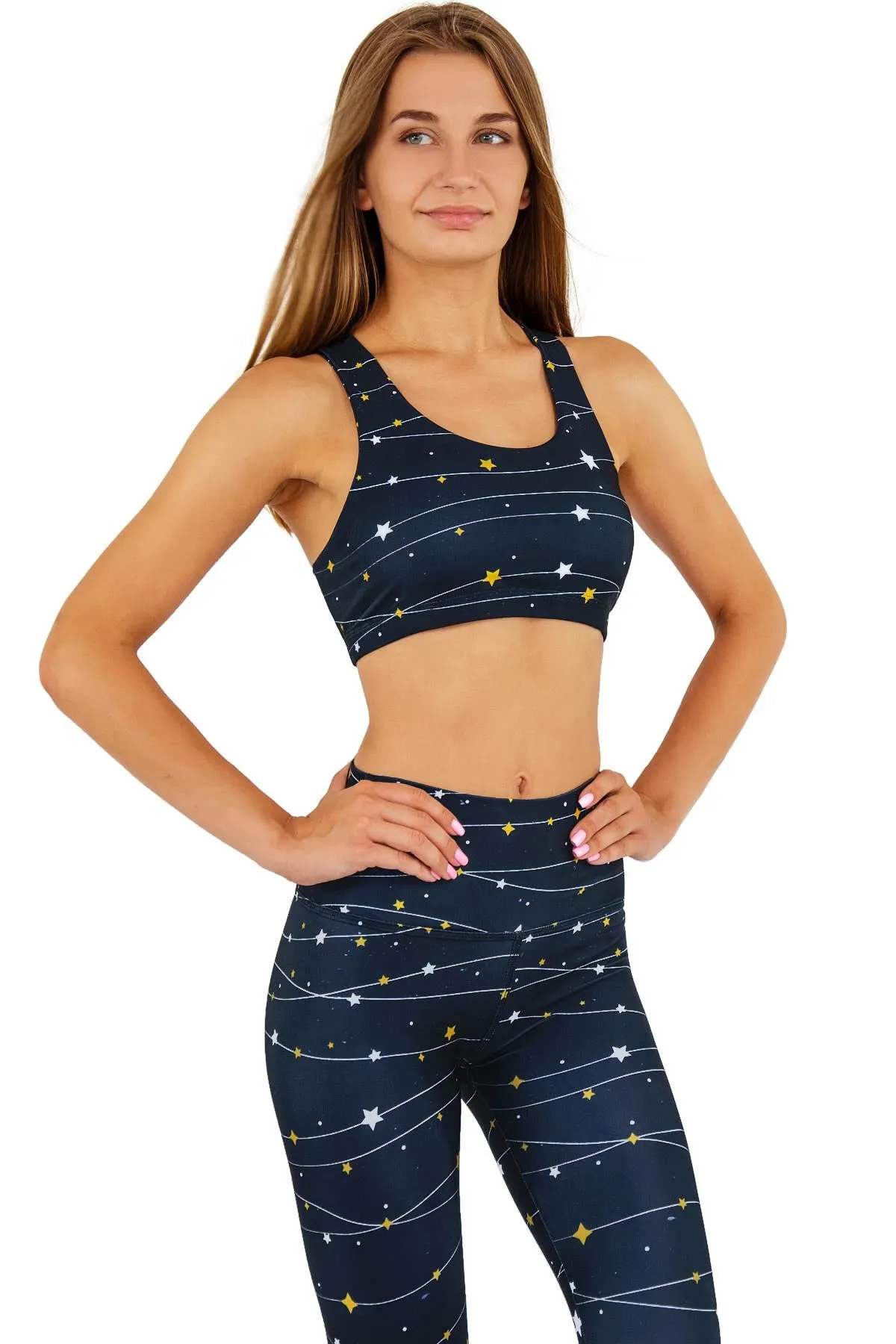 To the Moon & Back Stella Seamless Racerback Sport Yoga Bra - Women