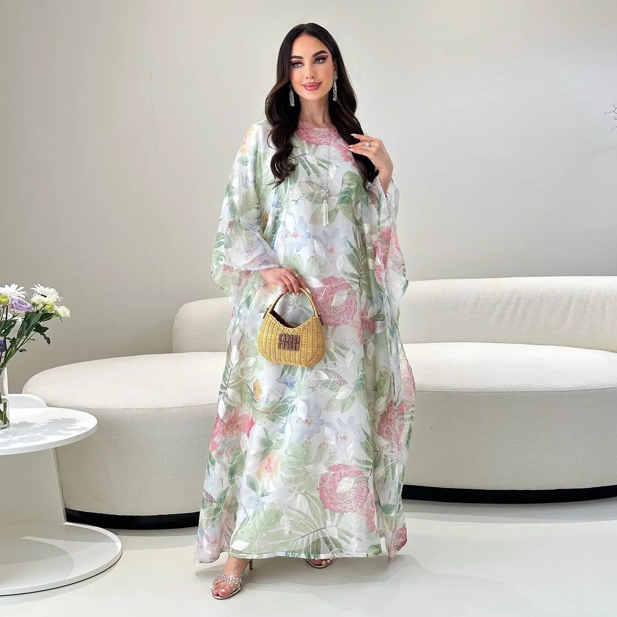 Women's Elegant Floral Pullover Dress